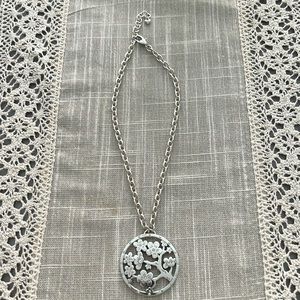 BRIGHTON flower tree diamond charm chain necklace